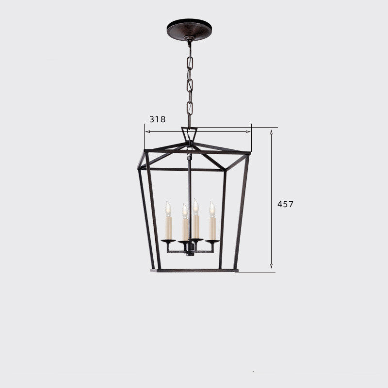 Créativité rétro de lampe de restaurant en feuille d'or entièrement en cuivre