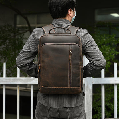 Fashion Large Capacity Leather Backpack