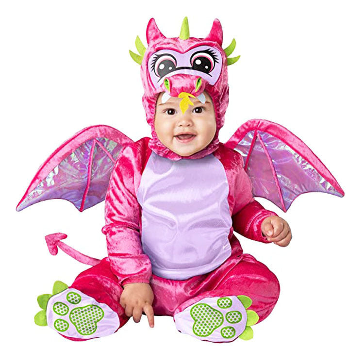 INS Hot Halloween Animal Dress Up Cosplay Infant Peacock Girafe Hibou Dinosaure Dress Up Vêtements