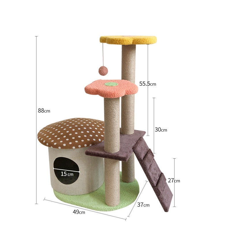 Cadre d'escalade multicouche de haute qualité pour grand chat, jouets d'arbre à litière pour animaux de compagnie