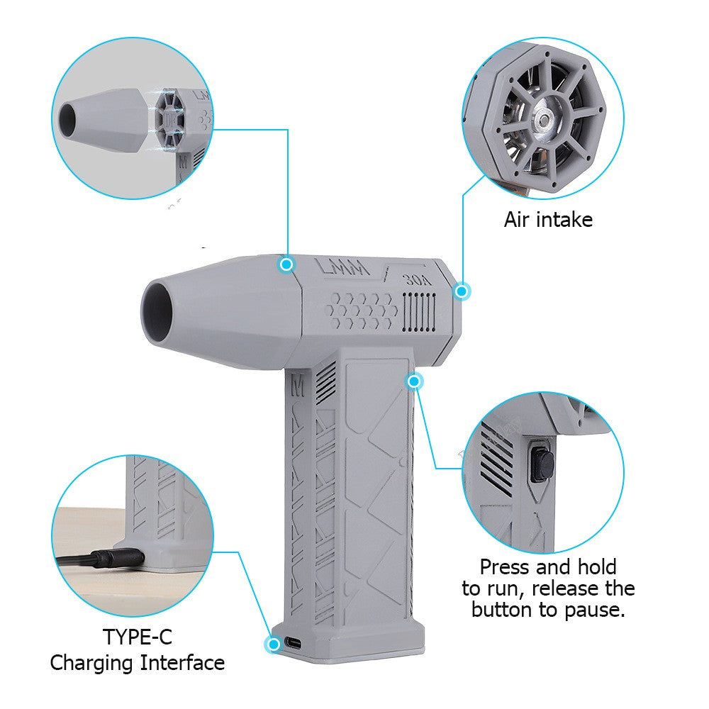 Mini pistolet soufflant de poussière de ventilateur violent Turbo