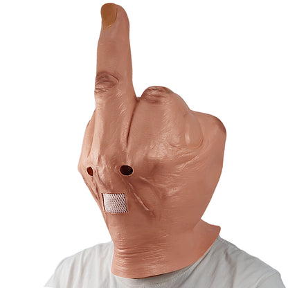 Despise The Vertical Middle Finger Mask Halloween Spoof Mask Bar DJ Spoof Mask