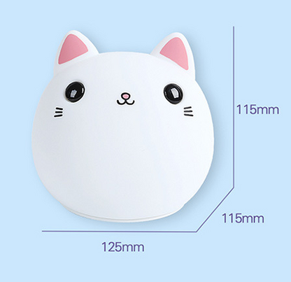 Lampe LED en silicone chat mignon