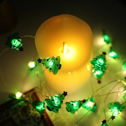 Guirlande lumineuse décorative de Noël avec pendentif en fil de cuivre