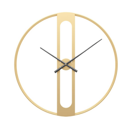 Round metal clock