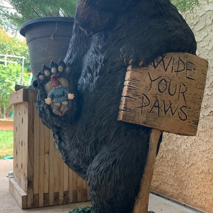 Accesorios para el jardín con forma de oso, decoraciones navideñas para el hogar