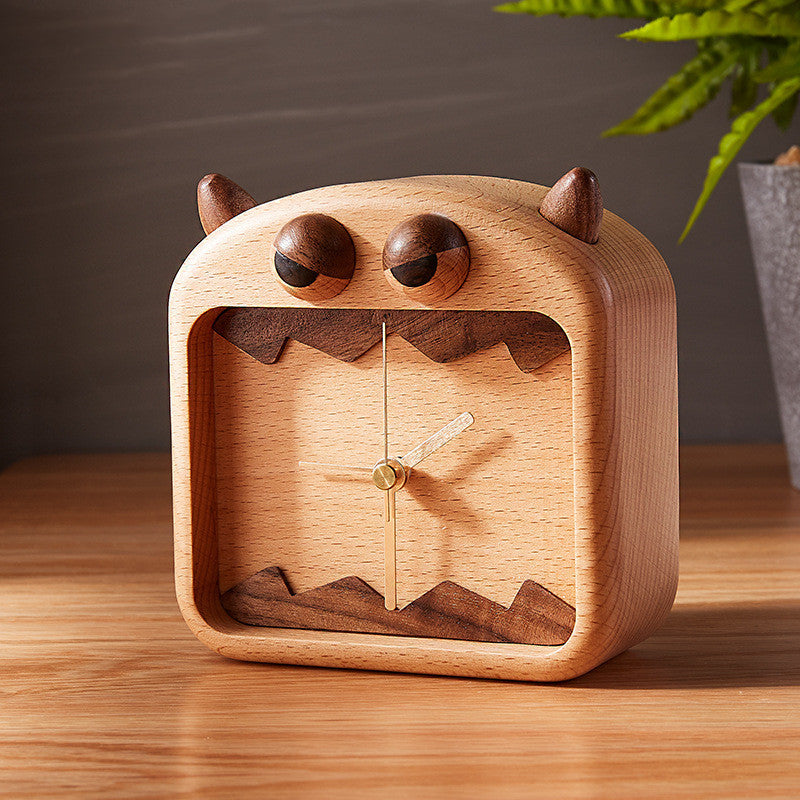 Reloj de escritorio de nogal Creative Home