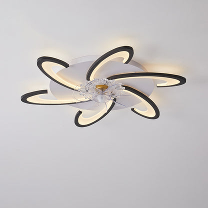 Lumière de salon simple et moderne, nouvelle lumière de ventilateur de plafond de chambre à coucher silencieuse