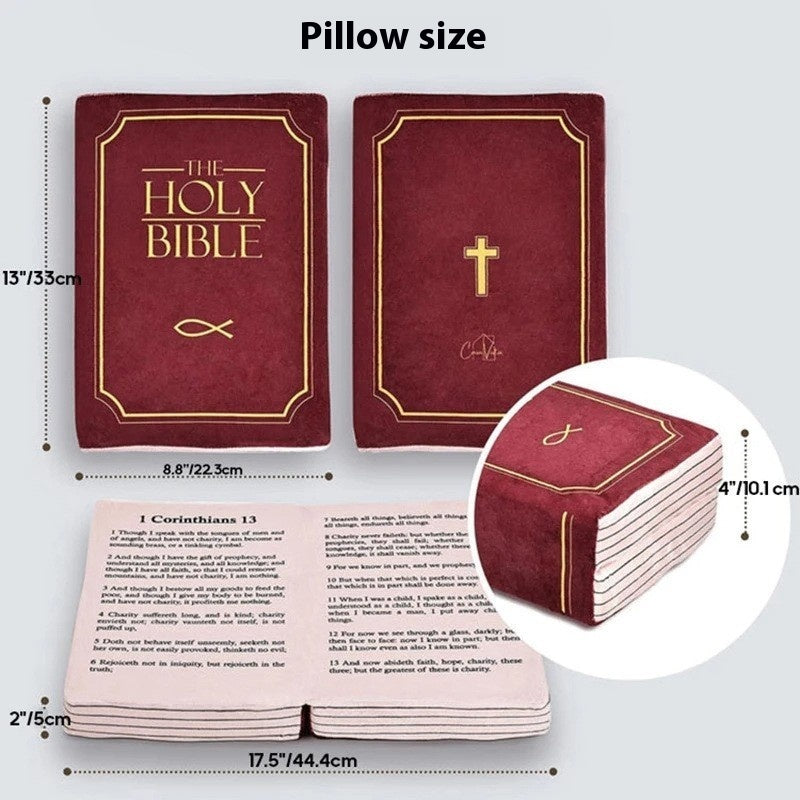 Muñeco de peluche con forma de Biblia para decoración del hogar