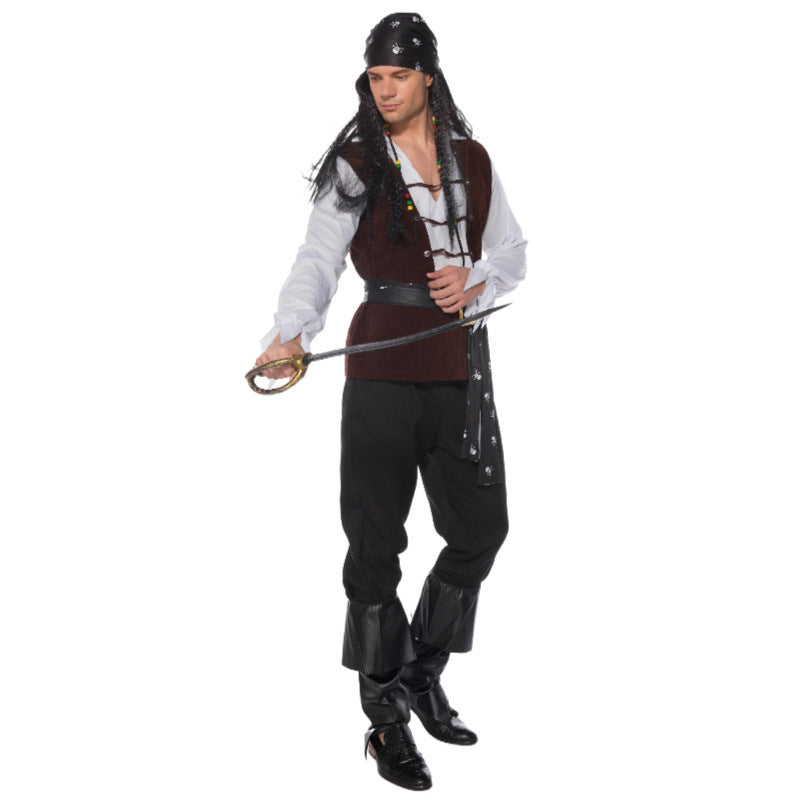 Vêtements de cosplay pour hommes Vêtements d'Halloween Pirates des Caraïbes