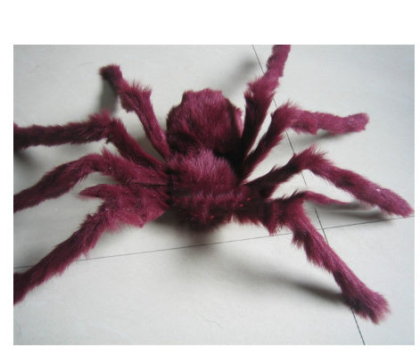 Accesorios de decoración para casa embrujada con simulación de araña de peluche