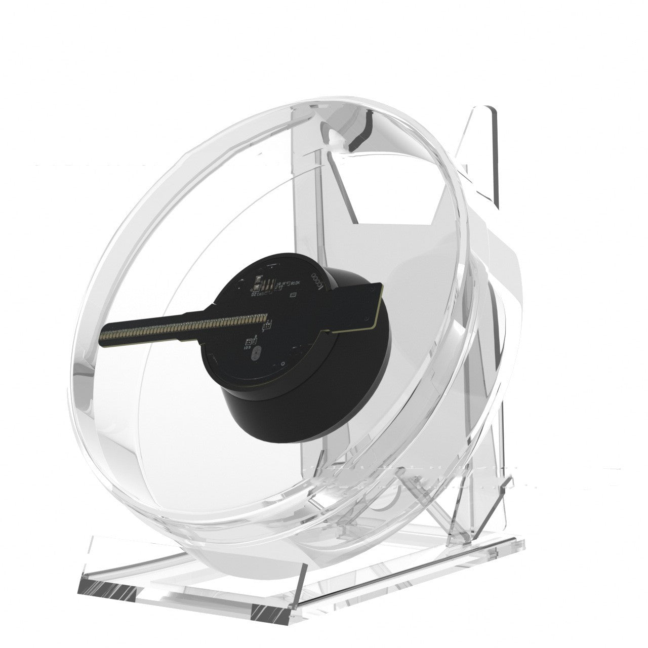 LED Desktop Fan Screen With Audio Playback Holographic Advertising Machine