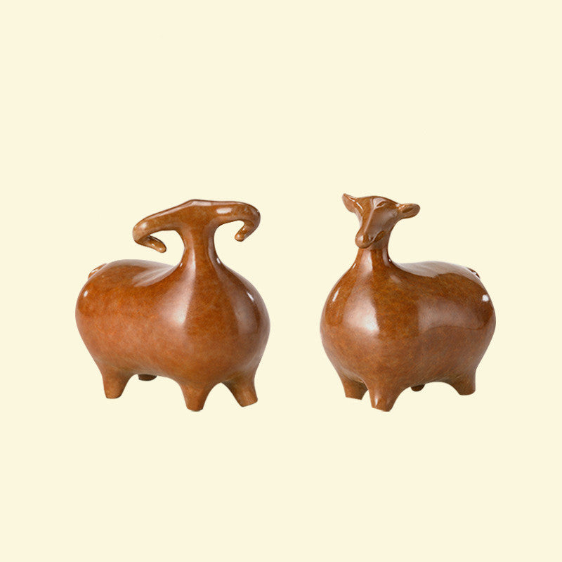 Pure Copper Sheep Ornaments Handicraft