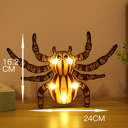 Lumières LED de décoration pour Halloween, citrouille, araignée, chauve-souris, crâne, décoration extérieure pour salle de modélisation, décoration de fête d'halloween