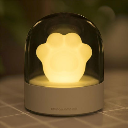 Veilleuse exquise patte de chat, chargeur USB, boîte à musique, lampe musicale chaude, lampe patte de chat pour enfants, cadeau, décoration de bureau