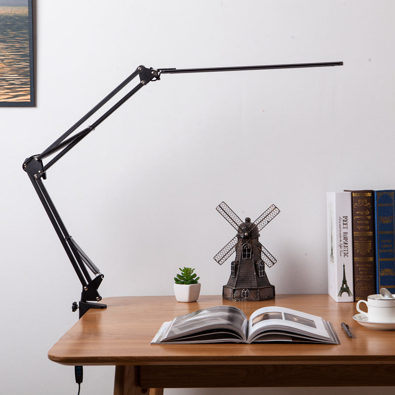 Long Arm Folding Rotating Clip-type Table Lamp