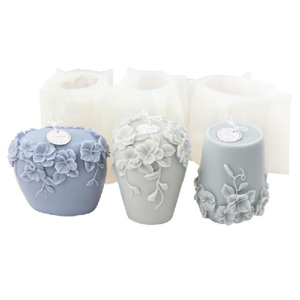 Moldes cilíndricos para velas, molde de silicona para hacer