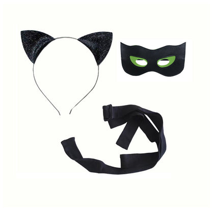 Halloween Black Cat Cosplay Costume Children