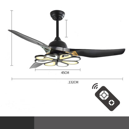 Luz de ventilador de techo de conversión de frecuencia simple moderna nórdica