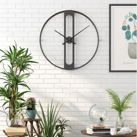 Horloge ronde en métal