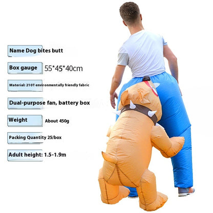 Halloween Inflatable Clothing Inflatable Dog Costume Festival Funny Dog Bite Ass Funny Inflatable Toy