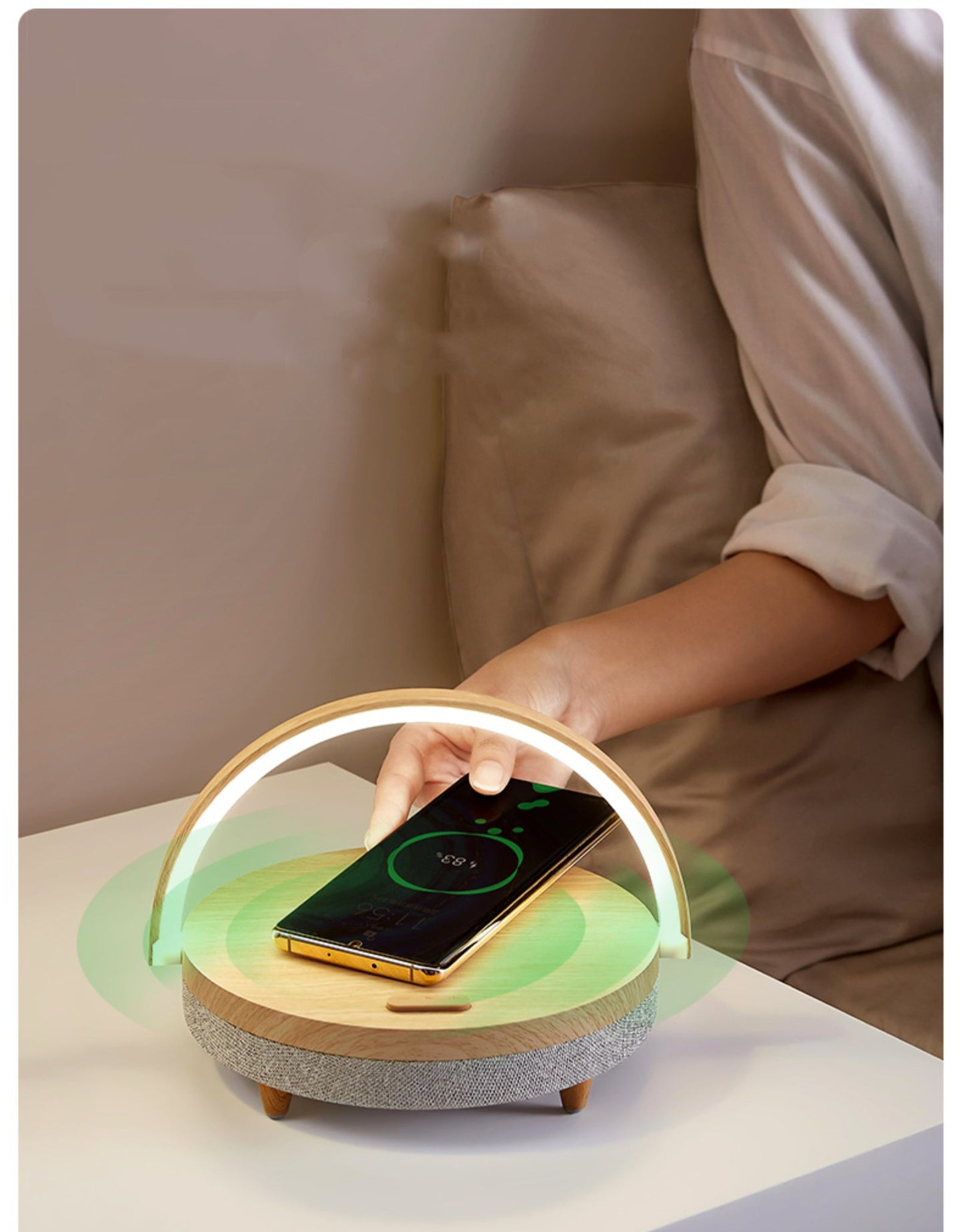 Multi-function wireless charging night light