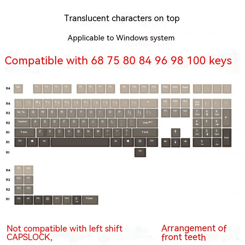 Simple Gradient 64 Radio Competitive Mechanical Bluetooth Keyboard