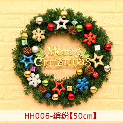 40 50 60CM Christmas Wreath Mince Rattan Ring Door Hanging Christmas Decorations, Christmas Wreath Window