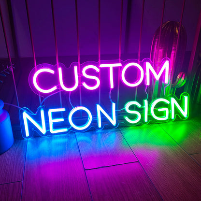 Letrero de neón personalizado con luz de modelado de letras de neón coloridas DIY