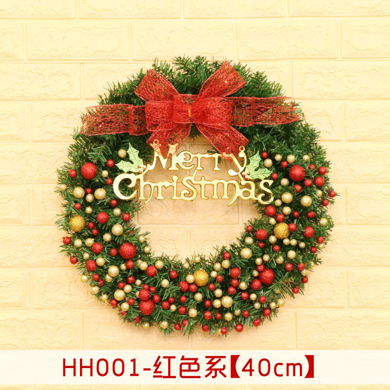 40 50 60CM Christmas Wreath Mince Rattan Ring Door Hanging Christmas Decorations, Christmas Wreath Window