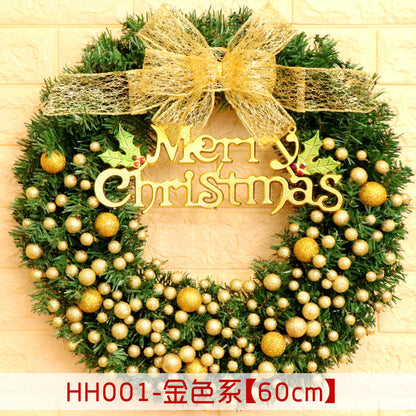 40 50 60CM Christmas Wreath Mince Rattan Ring Door Hanging Christmas Decorations, Christmas Wreath Window