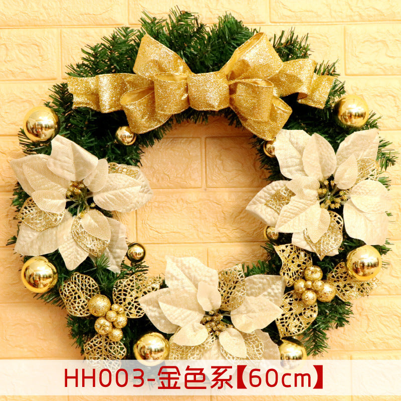 40 50 60CM Christmas Wreath Mince Rattan Ring Door Hanging Christmas Decorations, Christmas Wreath Window