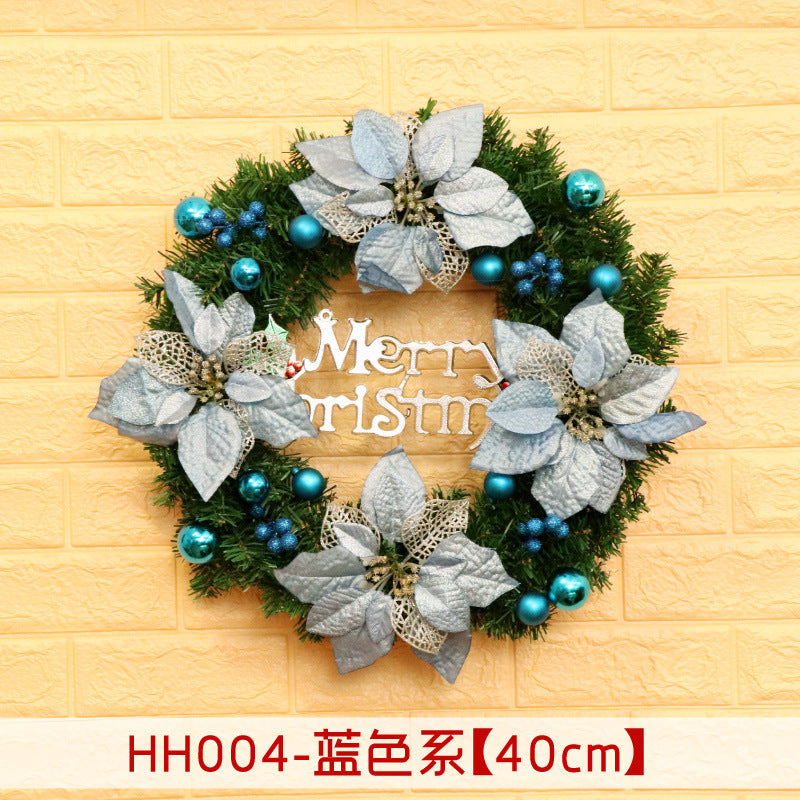 40 50 60CM Christmas Wreath Mince Rattan Ring Door Hanging Christmas Decorations, Christmas Wreath Window