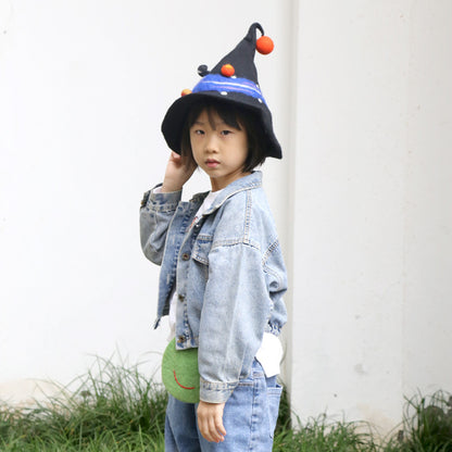 Chapeau étoilé noir et bleu pour Halloween, style Harajuku, drôle de rue