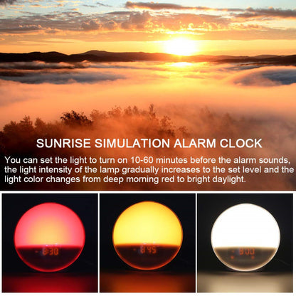 Simulation Nature Sounds Sleeping Light Alarm Clock