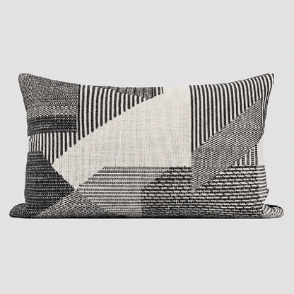 Coussin Abstrait gris noir simple et luxueux