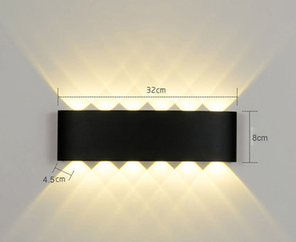 Lámpara de pared Led, lámpara de noche para dormitorio, decoración de jardín, sala de estar, lámpara de pared de fondo, foco impermeable para exteriores