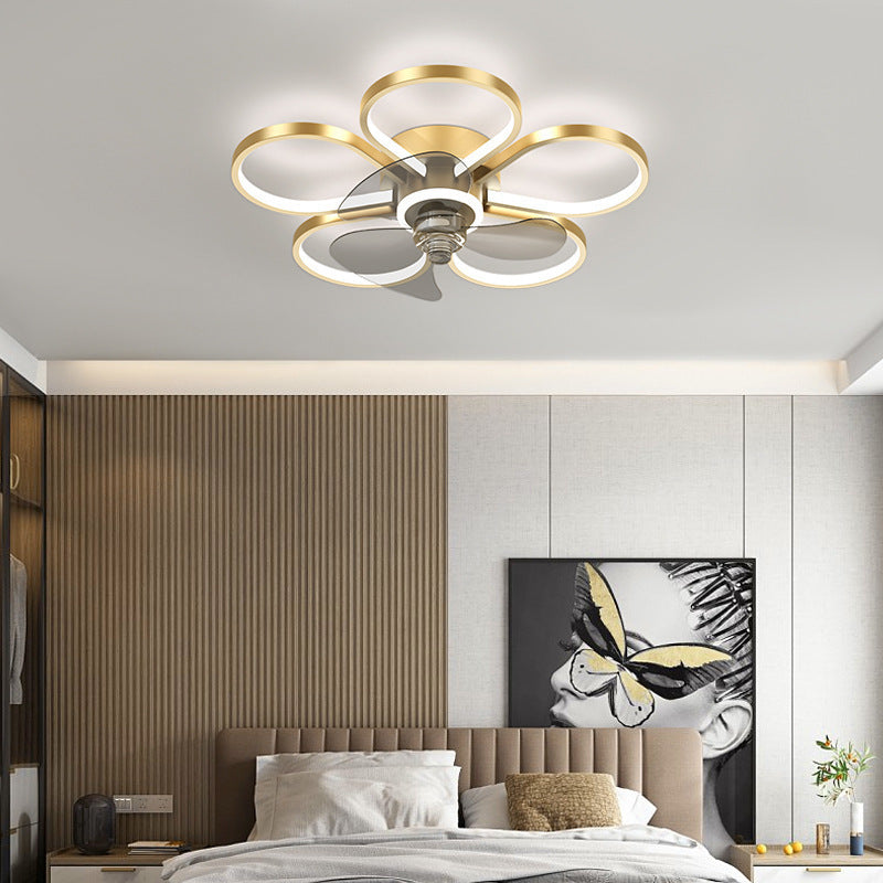 Simple Bedroom Fan Lamp Nordic Room Ceiling