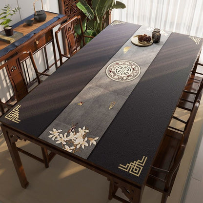 Leather Tablecloth Tea Table Cloth Silicone Waterproof And Oil-proof Disposable Tablecloth