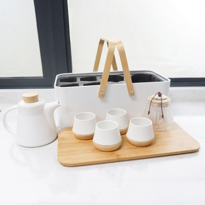 Home Fashion Simple Ceramic Travel Tea Set