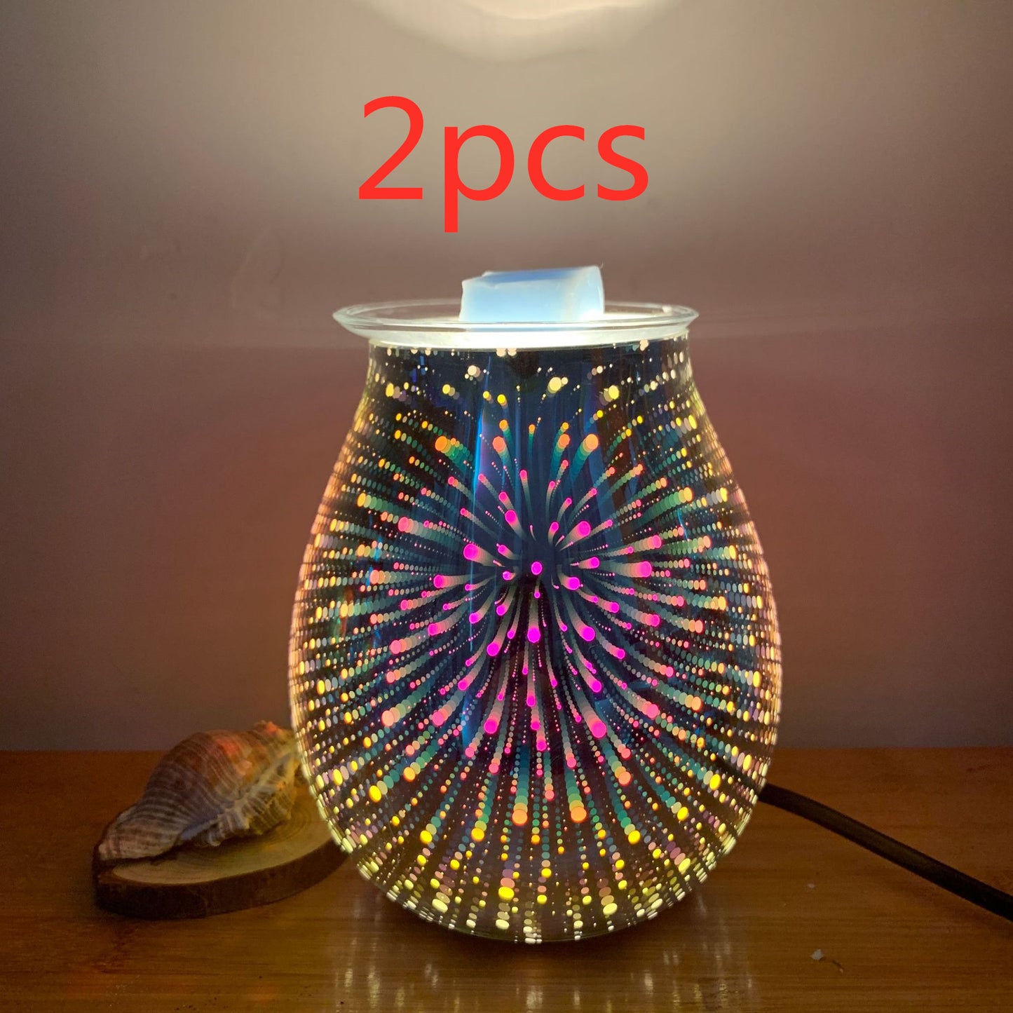 Air Humidifier  Fireworks Cool Home Mist Humidifier Aroma Diffuser Glass Vase Mist Maker