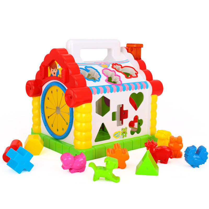 Maison amusante pour bébé, Table de jeu multifonctionnelle, Puzzle, blocs de construction, jouets