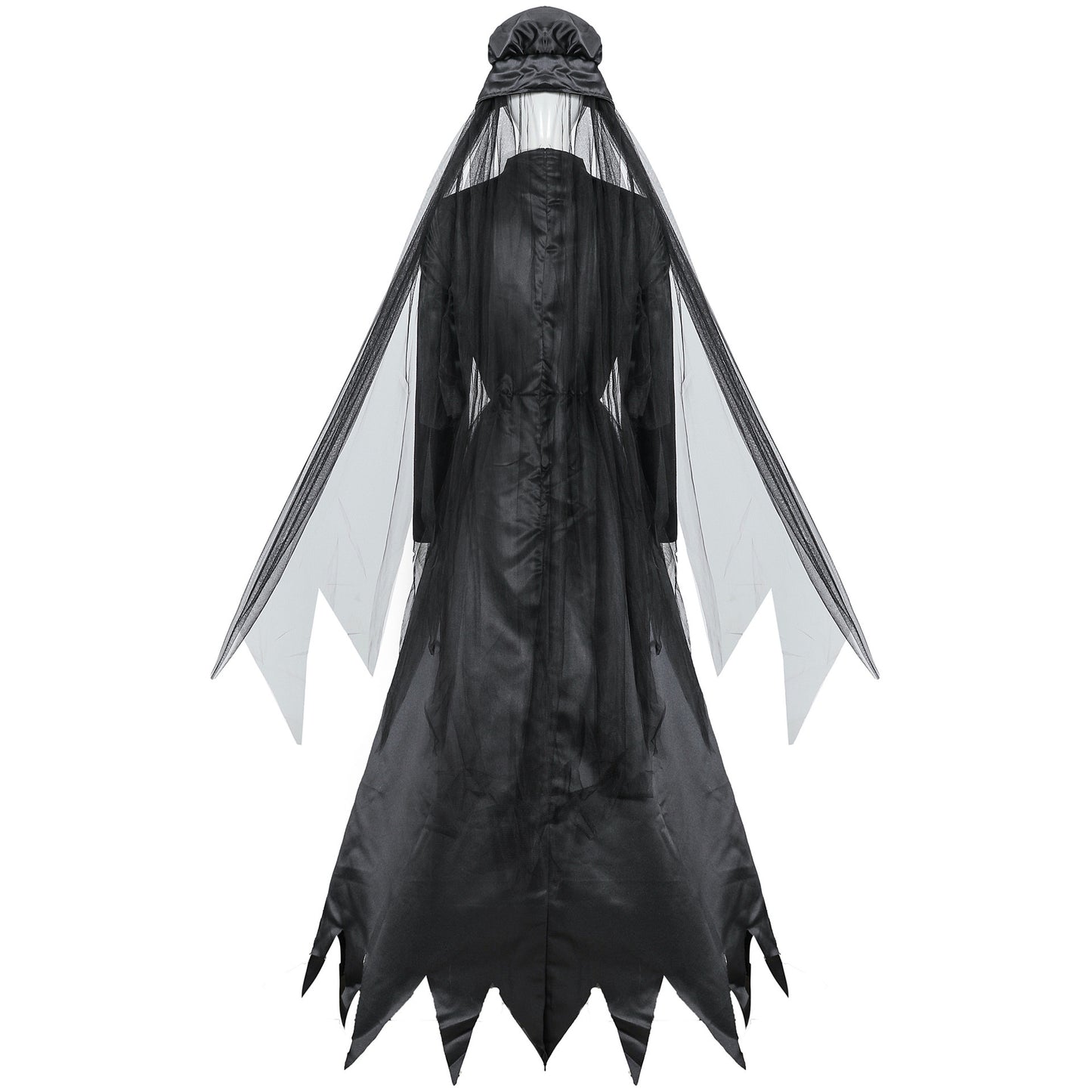 Costumes de Cosplay pour femmes effrayantes Halloween Party Carnaval Robe de mariée Fantôme maléfique Vampire Anime Jeu Tenue Couvre-chef