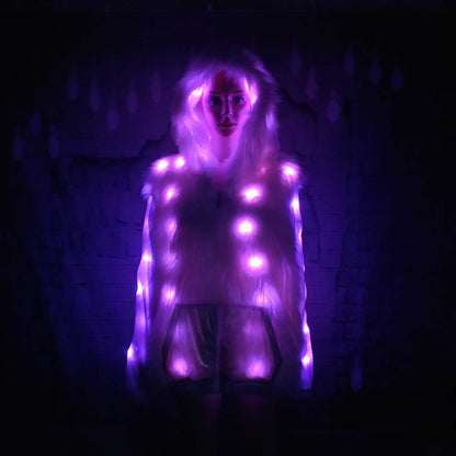 Disfraces de Halloween con luces LED para discotecas de moda para damas