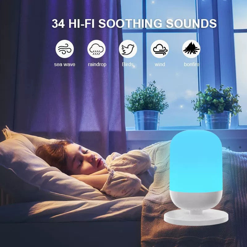 Petite lampe de nuit avec musique à bruit blanc Usb, Instrument intelligent d'aide au sommeil