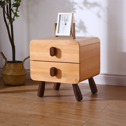 All Solid Wood Children's Bedside Table Modern Bedroom Storage