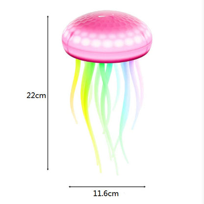 Lámpara de medusas nadadoras controlada por voz, luz ambiental luminosa de inducción