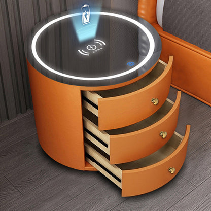 Round Bedside Table Intelligent Multi-function Audio Cabinet