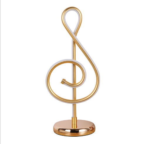 Moderne Simple Musique Symbole Chambre Lampe De Chevet Chaud Romantique Ménage Créatif Personnalité Soins Oculaires Bureau LED