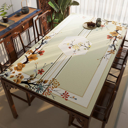 Leather Tablecloth Tea Table Cloth Silicone Waterproof And Oil-proof Disposable Tablecloth